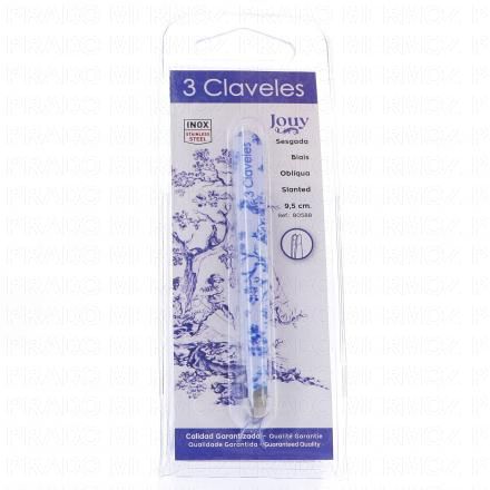 3 CLAVELES Pince à épiler collection jouy 9,5cm (en biais)
