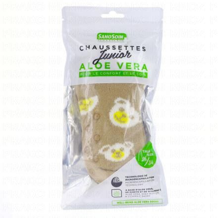 SANOSOIN Chaussettes Bien-&ecirc;tre Aloe Vera (junior ourson 26/34)