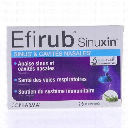 3C PHARMA Efirub - Sinuxin Sinus et cavit&eacute;s nasales x15 comprim&eacute;s