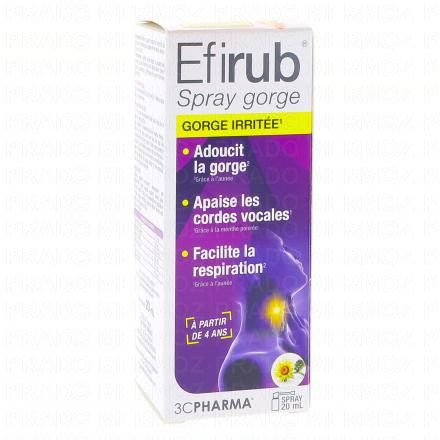 3C PHARMA Efirub - Spray Gorge irrit&eacute;e 20ml