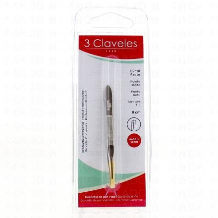 3 CLAVELES Pince &agrave; &eacute;piler droite 8cm