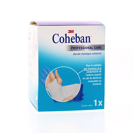 3M Coh&eacute;ban - bande 7cm x 3m (blanc)