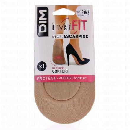 DIM Invisifit - Protège-pied Semelle Anti-choc 40D naturel Taille 39/42
