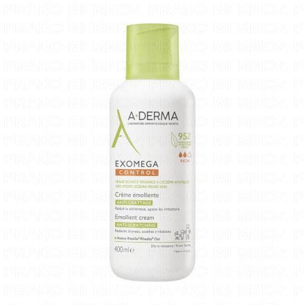 A-DERMA Exomega Control - Crème émolliente (flacon pompe 400ml)