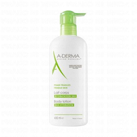 A-DERMA Les indispensables - Lait corps hydratant flacon pompe 400ml