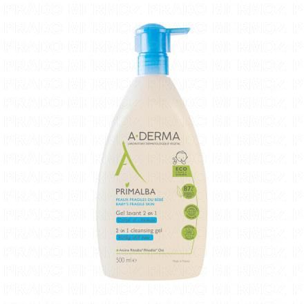 A-DERMA Primalba - Bébé gel lavant 2 en 1 (flacon pompe 750ml)