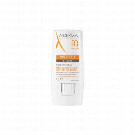 A-DERMA Protect - X-trem Stick invisible tr&egrave;s haute protection SPF50+ 8g