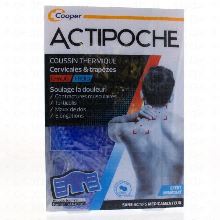 ACTIPOCHE Coussin thermiques cervicales et trap&egrave;zes 24x40cm