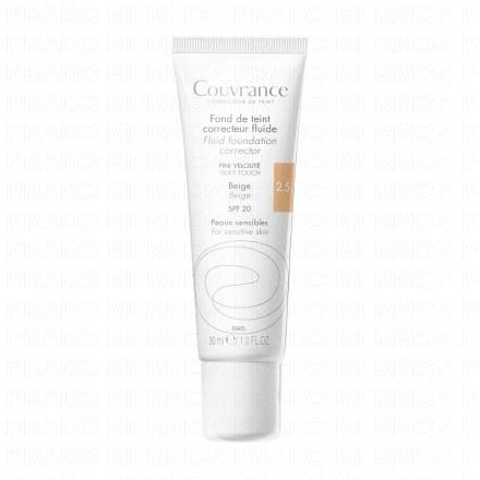 AV&Egrave;NE Couvrance fond de teint correcteur fluide n&deg;2.5 Beige SPF 20 tube 30ml