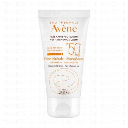 AV&Egrave;NE Solaire min&eacute;ral -Cr&egrave;me solaire peaux intol&eacute;rantes SPF50+ tube 50ml