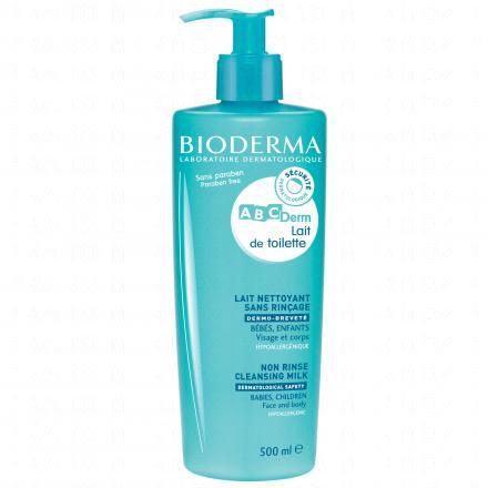 BIODERMA ABCDerm - Lait de toilette bébé nettoyant sans rinçage (flacon 500ml)