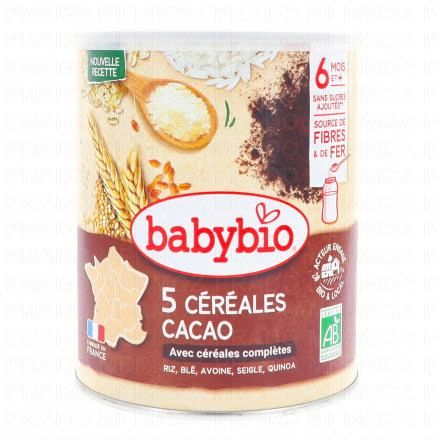 BABYBIO C&eacute;r&eacute;ales - Cacao d&egrave;s 6 mois 220g