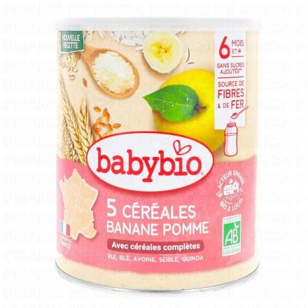 BABYBIO C&eacute;r&eacute;ales - banane pomme d&egrave;s 6 mois 220g