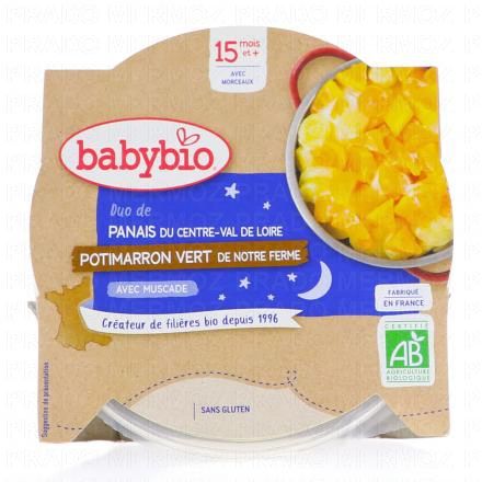 BABYBIO Repas du Soir - Duo de Panais du Centre-Val de Loire et Potimarron de notre Ferme pot 260g