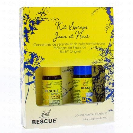 FLEURS DE BACH Rescue - Kit sprays jour et nuit 2*7ml