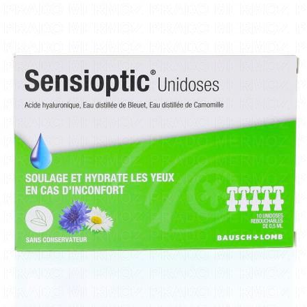 SENSIOPTIC - Lubrification des yeux et des paupi&egrave;res BAUSCH & LOMB (10 unidoses)