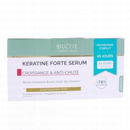 BIOCYTE Cheveux - Kératine forte sérum (lot de 3 boites de 5 ampoules de 9ml)