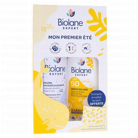 BIOLANE Mon premier été - Crème Solaire SPF50 200ml + Brume Rafraîchissante 150ml