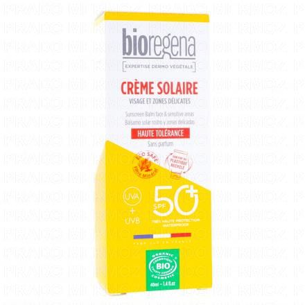 BIOREGENA Solaire - crème visage et zones délicates SPF50+ tube 40ml