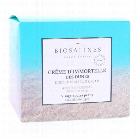 BIOSALINES Soin visage - Cr&egrave;me d'Immortelle des Dunes anti-&acirc;ge 50ml