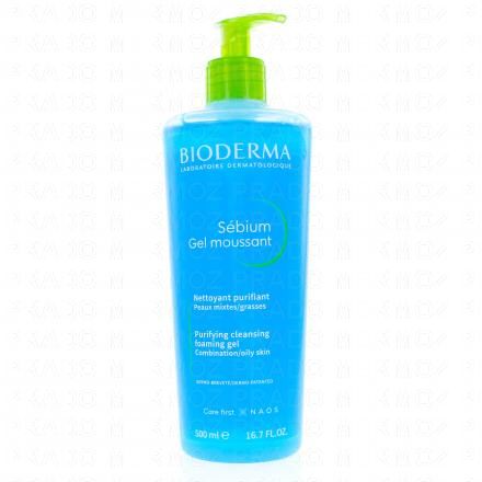BIODERMA S&eacute;bium - gel moussant nettoyant purifiant (flacon 400ml)