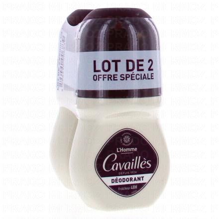CAVAILLES D&eacute;odorant L'Homme fra&icirc;cheur 48h Roll on 50ml (lot de 2)