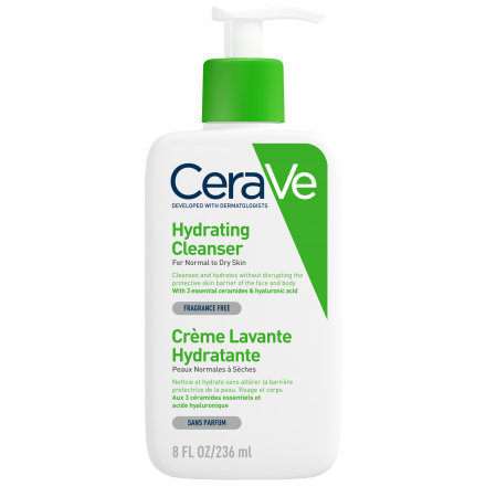 CERAVE Crème lavante hydratante peaux normales à sèches (236ml)
