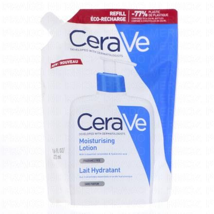 CERAVE Lait hydratant peaux s&egrave;ches &agrave; tr&egrave;s s&egrave;ches (eco recharge 475ml)
