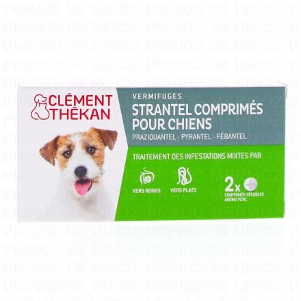 CLEMENT THEKAN Strantel Comprim&eacute;s pour chien (x2 comprim&eacute;s)