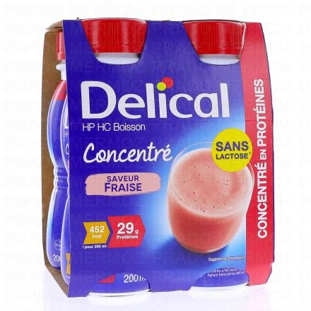 DELICAL Concentré - Boisson HP/HC Fraise 4x200ml