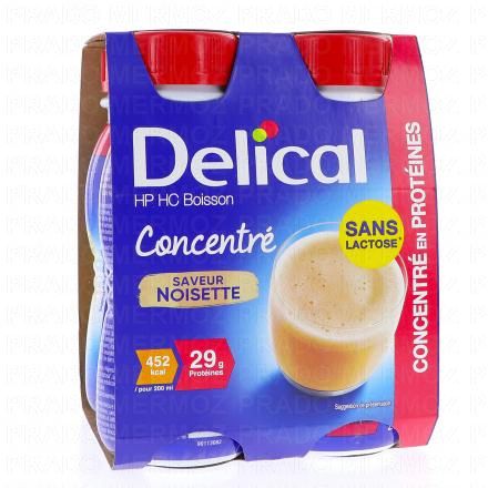 DELICAL Concentr&eacute; - Boisson HP/HC Noisette 4x200ml
