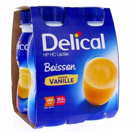 DELICAL Boisson HP/HC lact&eacute;e vanille 4x200ml