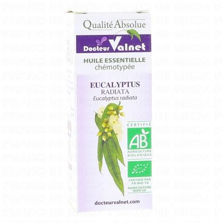 DOCTEUR VALNET Huile essentielle d&rsquo;eucalyptus radiata bio flacon 10ml