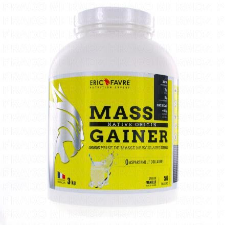 ERIC FAVRE Mass Gainer native protein vanille 3kg