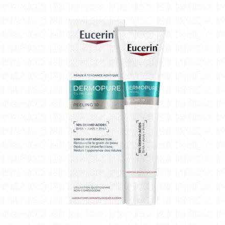 EUCERIN DermoPure Clinical - Peeling 10 Soin de nuit rénovateur 40 ml