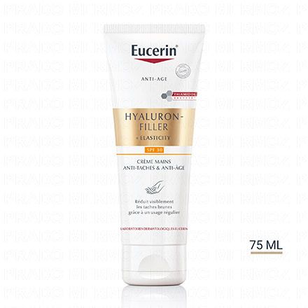 EUCERIN Hyaluron-filler Elasticity - Cr&egrave;me mains anti-t&acirc;ches & anti-&acirc;ge SPF 30 tube 75ml
