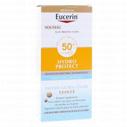 EUCERIN Sun protection Hydro Protect Fluide Solaire Ultra-L&eacute;ger SPF50+ Teinte M&eacute;dium 50ml