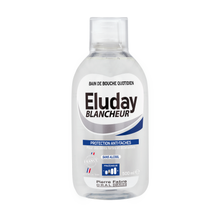 ELUDAY Bain de bouche blancheur sans alcool 500ml