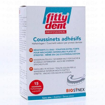 FITTYDENT Coussinets adh&eacute;sifs boite de 15