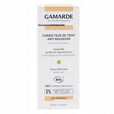 GAMARDE Correcteur de teint anti-rougeurs bio tube 6g