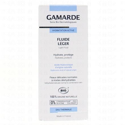 GAMARDE Hydratation active - Fluide hydratant l&eacute;ger bio tube 40g