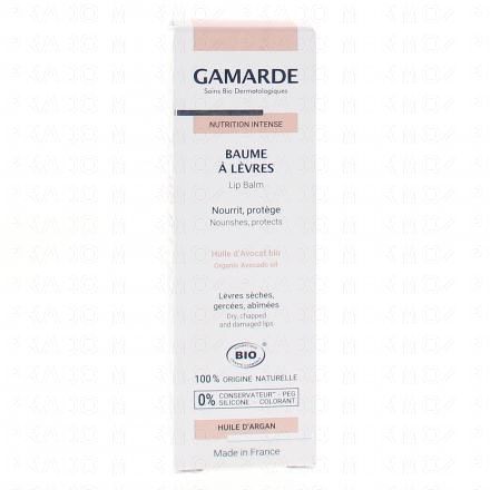 GAMARDE Nutrition intense baume &agrave; l&egrave;vres bio tube 10ml