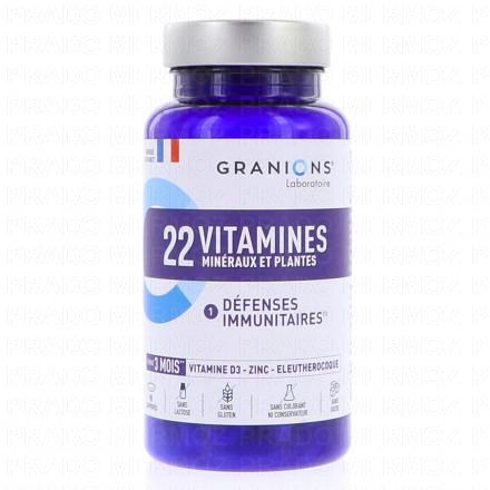 GRANIONS Immunit&eacute; & Energie - 22 Vitamines Min&eacute;raux et plantes 90 comprim&eacute;s