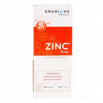 GRANIONS Zinc 15mg Oligo&eacute;l&eacute;ments 60 g&eacute;lules