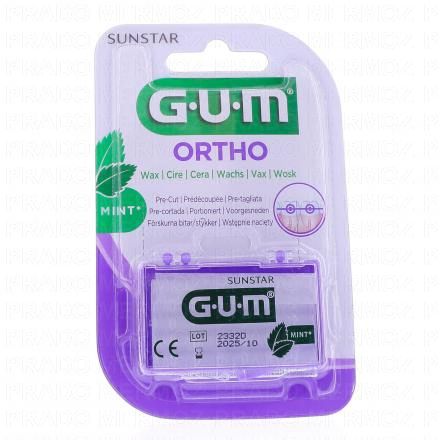 GUM Ortho - Cire prédécoupée translucide mentholée