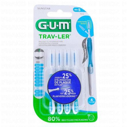 GUM Trav-ler - Brossettes interdentaires n°1614 Taille 5 1.6mm (x4)