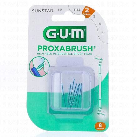 GUM n&deg;412 Brossettes interdentaires proxabrush classic 0.9mm x 8