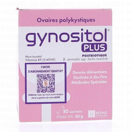 GYNOSITOL Plus Postbiotique Syndrome des ovaires polykystiques (x30 sachets)