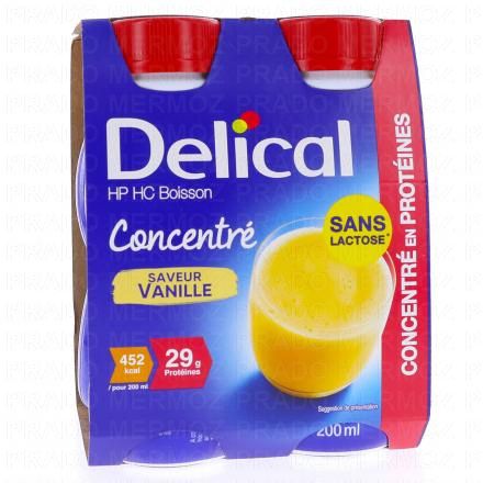 DELICAL Concentré - Boisson HP/HC Vanille 4x200ml