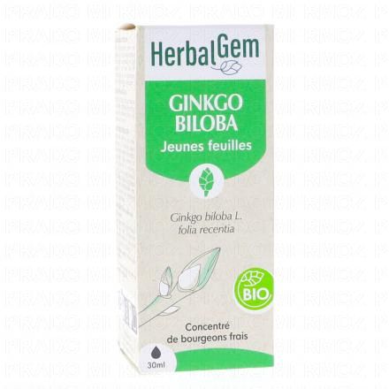 HERBALGEM Concentr&eacute; du bourgeons frais - Ginkgo Biloba Jeunes feuilles Bio 30ml
